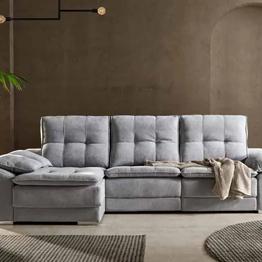 Sofá 3 plazas relax con chaiselongue Acomodel Gío